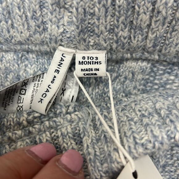 Janie and Jack 100047777 Blue The Cozy Cable Knit Baby Pant size 0-3 months NWT - Picture 9 of 10